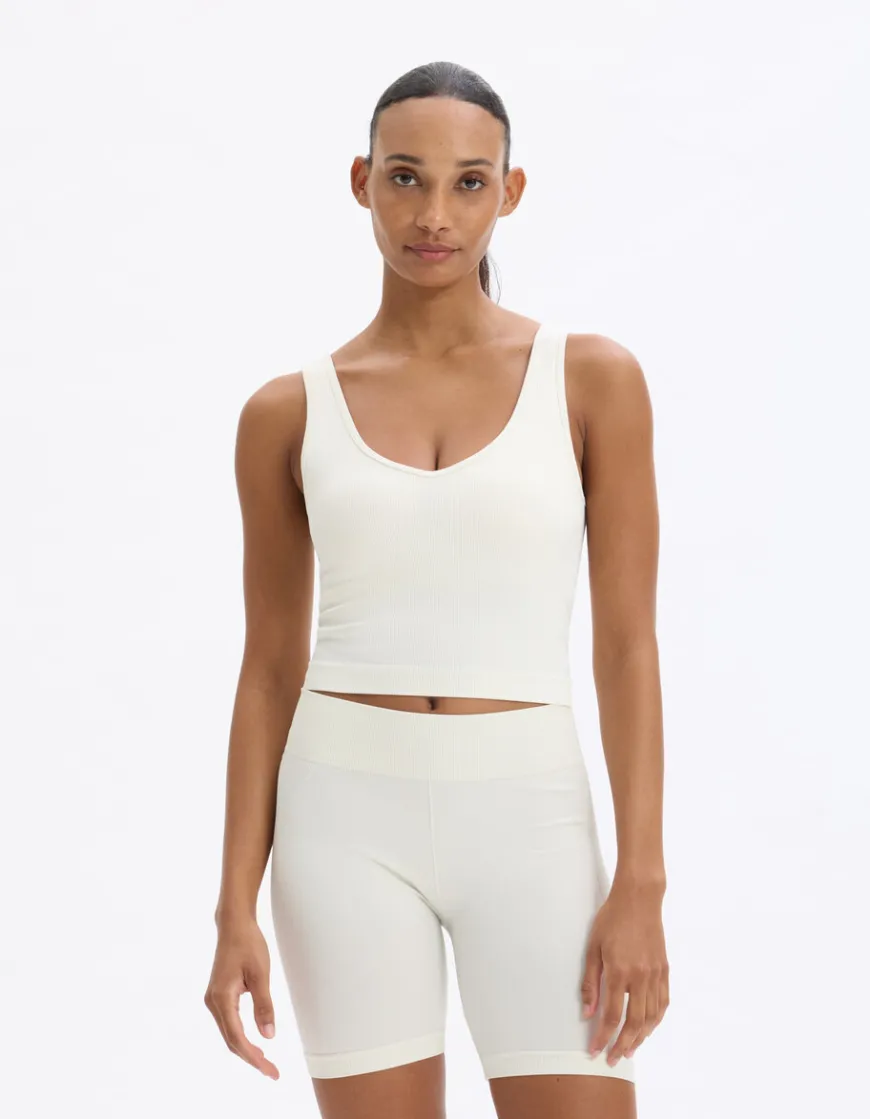 Celio Top sans coutures - écru^Femme Sportswear|Loungewear