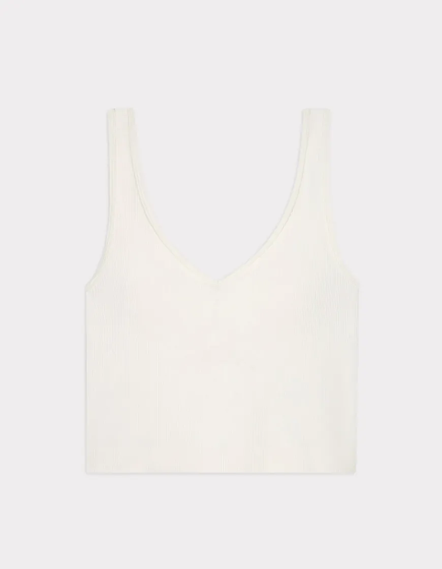Celio Top sans coutures - écru^Femme Sportswear|Loungewear