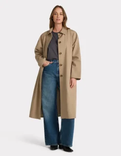 Celio Trench long boutonné - camel^Femme Manteaux