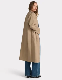 Celio Trench long boutonné - camel^Femme Manteaux
