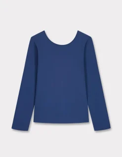 Celio T-shirt ajusté à large encolure - bleu^Femme T-Shirts & Tops