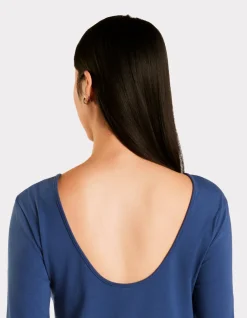 Celio T-shirt ajusté à large encolure - bleu^Femme T-Shirts & Tops