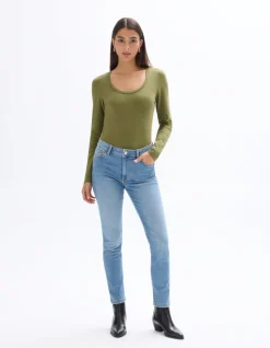 Celio T-shirt ajusté à manches longues - vert^Femme T-Shirts & Tops
