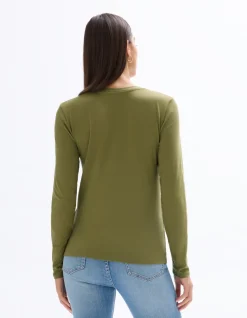 Celio T-shirt ajusté à manches longues - vert^Femme T-Shirts & Tops