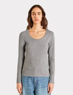 Celio T-shirt ajusté à manches longues - gris clair^Femme T-Shirts & Tops