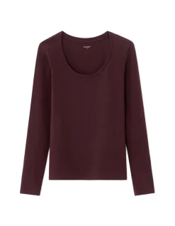 Celio T-shirt ajusté à manches longues - bordeaux^Femme T-Shirts & Tops