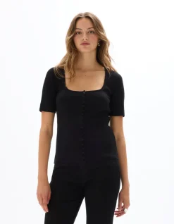 Celio T-shirt boutonné à manches courtes -^Femme T-Shirts & Tops