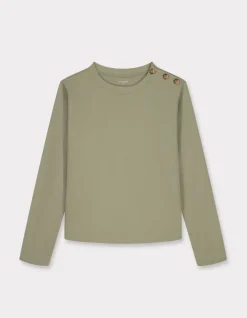 Celio T-shirt boutonné à manches longues - vert^Femme T-Shirts & Tops
