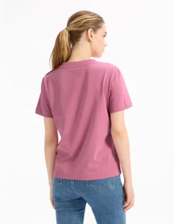 Celio T-shirt boutonné en coton épais - rose^Femme T-Shirts & Tops