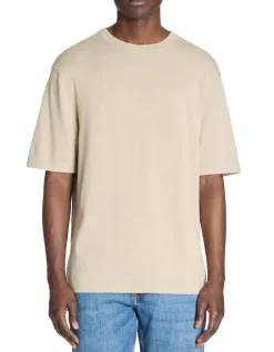 Celio T-shirt boxy col rond - beige^Homme T-Shirts