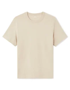 Celio T-shirt boxy col rond 100% coton - beige^Homme T-Shirts