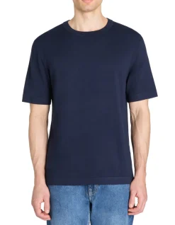 Celio T-shirt boxy col rond 100% coton - marine^Homme T-Shirts
