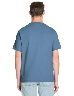 Celio T-shirt boxy col rond 100% coton - marine^Homme T-Shirts