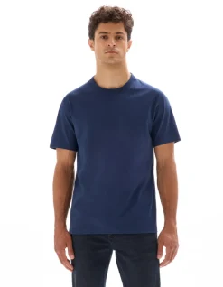 Celio T-shirt boxy col rond 100% coton - bleu^Homme T-Shirts