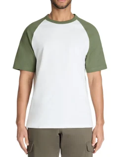 Celio T-shirt boxy col rond 100% coton - vert^Homme T-Shirts