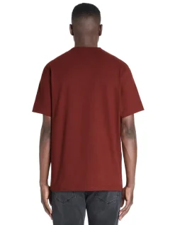 Celio T-shirt boxy col rond 100% coton - marron^Homme T-Shirts