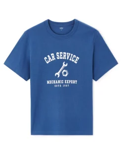 Celio T-shirt boxy col rond 100% coton - marine^Homme T-Shirts