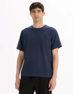 Celio T-shirt boxy col rond - marine^Homme T-Shirts