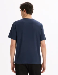 Celio T-shirt boxy col rond - marine^Homme T-Shirts