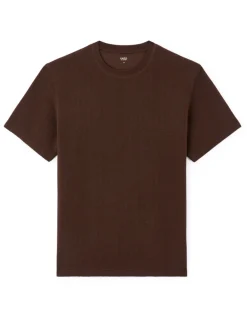 Celio T-shirt boxy col rond coton mélangé - marron^Homme T-Shirts