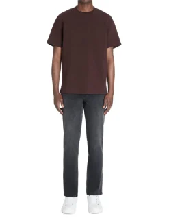 Celio T-shirt boxy col rond coton mélangé - marron^Homme T-Shirts