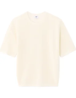 Celio T-shirt boxy col rond en maille - écru^Homme T-Shirts