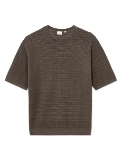 Celio T-shirt boxy col rond en maille - taupe^Homme T-Shirts