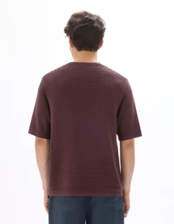 Celio T-shirt boxy col rond en maille ajourée -^Homme T-Shirts