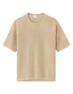 Celio T-shirt boxy col rond en maille ajourée - sand^Homme T-Shirts