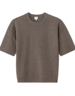 Celio T-shirt boxy col rond en maille bouclée - taupe^Homme T-Shirts