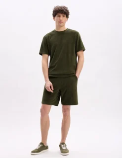 Celio T-shirt boxy col rond éponge - kaki^Homme T-Shirts