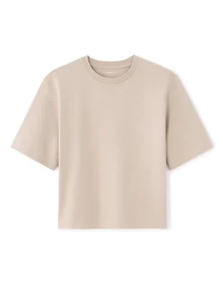 Celio T-shirt boxy en coton épais - beige^Femme T-Shirts & Tops