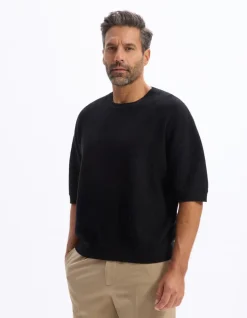 Celio T-shirt boxy en maille col rond 100% coton -^Homme T-Shirts