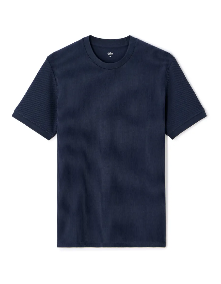 Celio T-shirt col rond 100% coton - marine^Homme T-Shirts