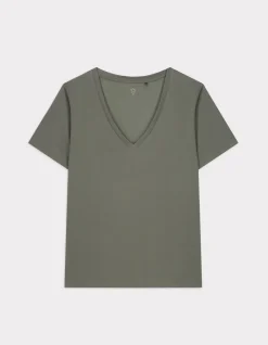 Celio T-shirt col V ajustée en modal -^Femme Sportswear|Loungewear