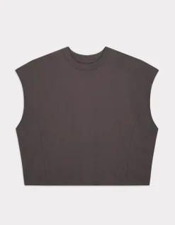 Celio T-shirt coton épais oversize sans manche - gris^Femme T-Shirts & Tops