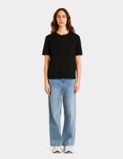 Celio T-shirt en coton à col rond -^Femme Les Essentiels Aux Meilleurs Prix|T-Shirts & Tops