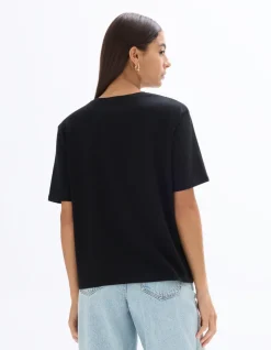 Celio T-shirt en coton à col rond -^Femme Les Essentiels Aux Meilleurs Prix|T-Shirts & Tops