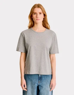 Celio T-shirt en coton à col rond - gris clair^Femme T-Shirts & Tops