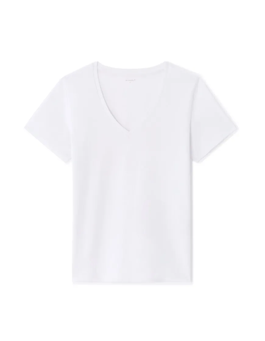Celio T-shirt en coton à col V -^Femme Les Essentiels Aux Meilleurs Prix|T-Shirts & Tops