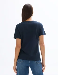 Celio T-shirt en coton à col V -^Femme Les Essentiels Aux Meilleurs Prix|T-Shirts & Tops