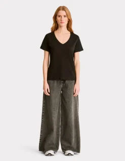 Celio T-shirt en coton à col V -^Femme Les Essentiels Aux Meilleurs Prix|T-Shirts & Tops
