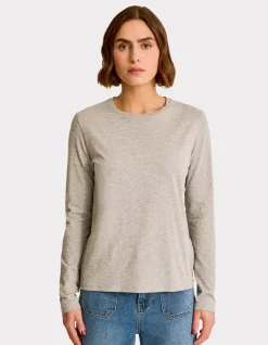 Celio T-shirt en coton à manches longues - gris clair^Femme T-Shirts & Tops