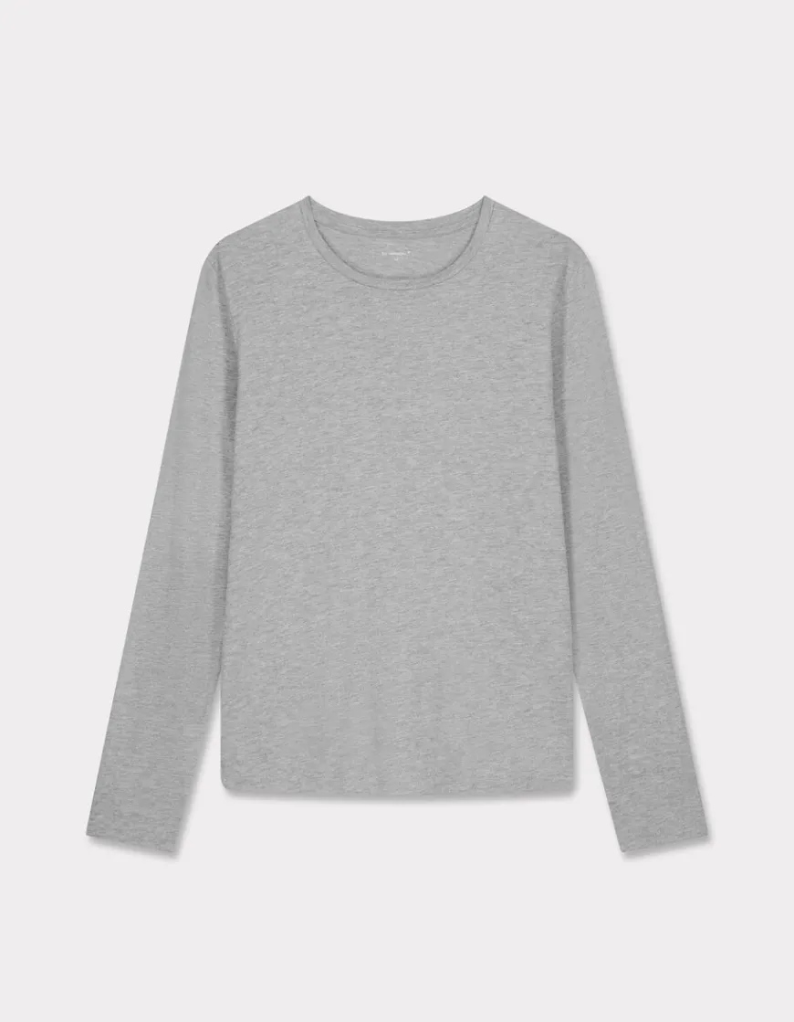 Celio T-shirt en coton à manches longues - gris clair^Femme T-Shirts & Tops