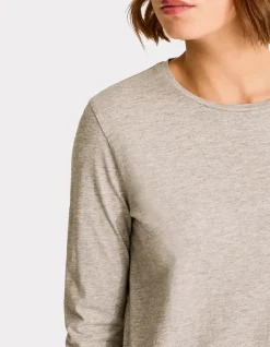 Celio T-shirt en coton à manches longues - gris clair^Femme T-Shirts & Tops