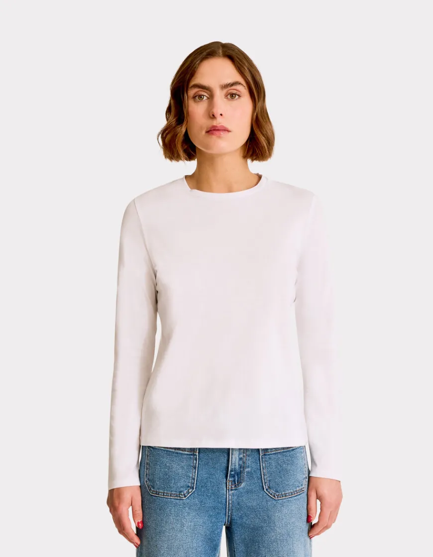 Celio T-shirt en coton à manches longues -^Femme T-Shirts & Tops