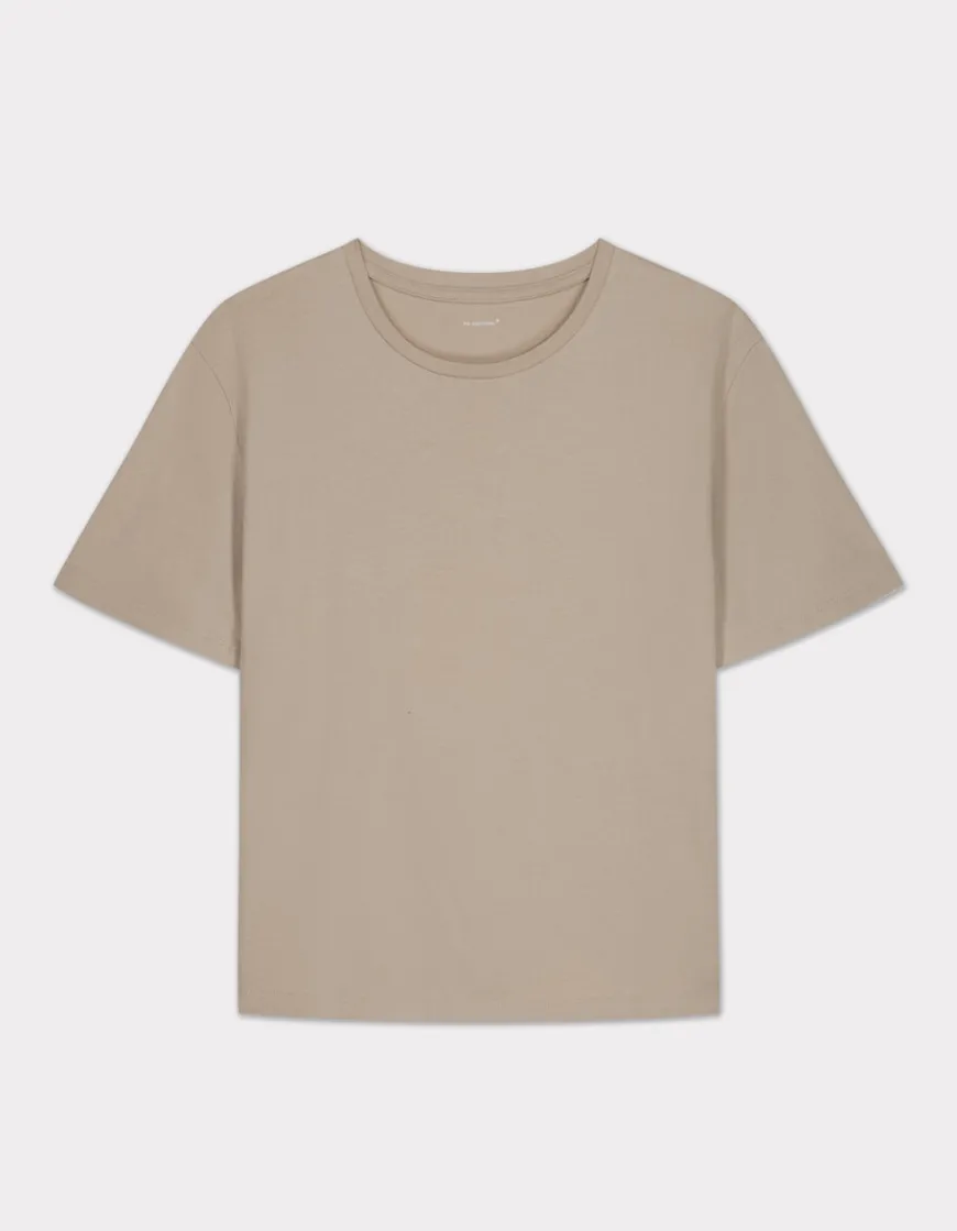 Celio T-shirt en coton biologique col rond - beige^Femme T-Shirts & Tops