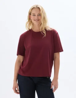 Celio T-shirt en coton biologique col rond - violet^Femme T-Shirts & Tops