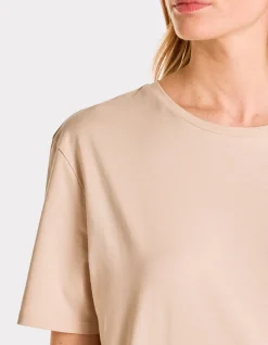 Celio T-shirt en coton biologique col rond - bleu mer^Femme T-Shirts & Tops