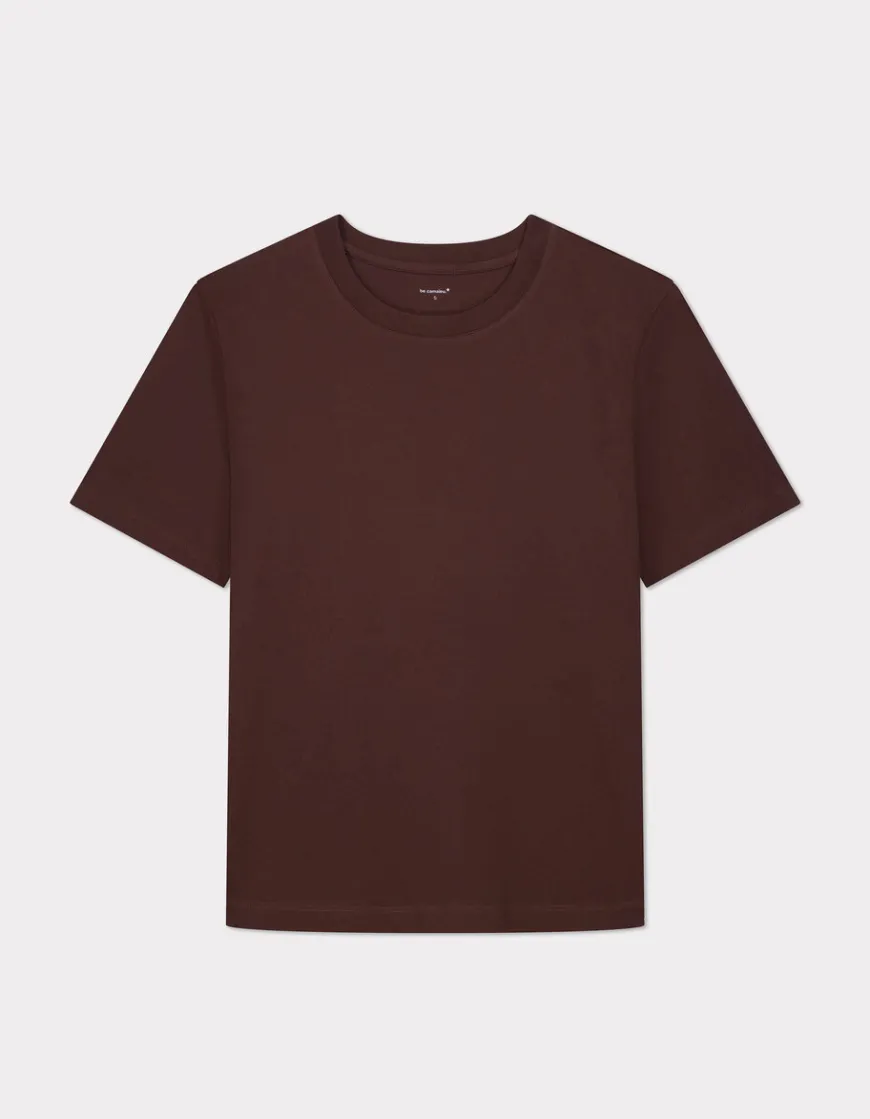 Celio T-shirt en coton biologique fit long - marron^Femme T-Shirts & Tops